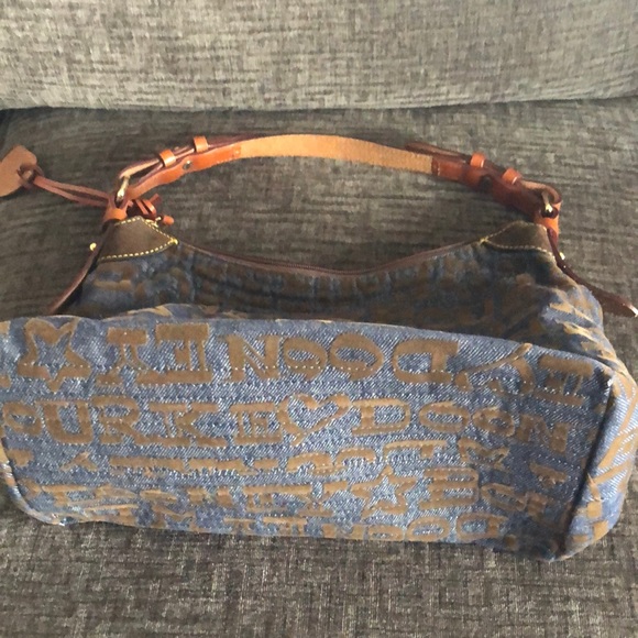 Dooney and Bourke-Logo denim shoulder bag - Picture 3 of 3